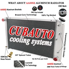 4-Row Aluminum Radiator For Chevy Caprice 1971-1990 Chevelle/GM 28" Core 66-80