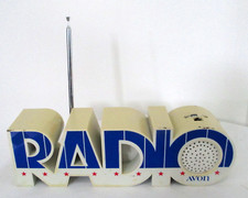 Vintage 70s Pop art ISIS AM/FM Radio by Avon WORKS Red White Blue Patriotic