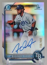 2022 Bowman Chrome 1st Alexander Ovalles Autograph Refractor /499 TB Rays #CPAAO