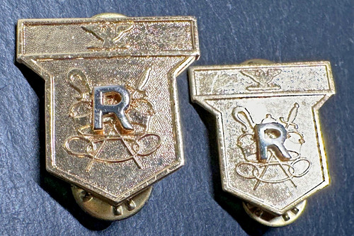 TWO GOLD TONE IOOF ODD FELLOWS REBEKAH PIN BROOCHES H301