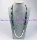 8mm White Gray Black Shell Pearl Round Beads Necklace 24-45'(Nicht Eine Perle)