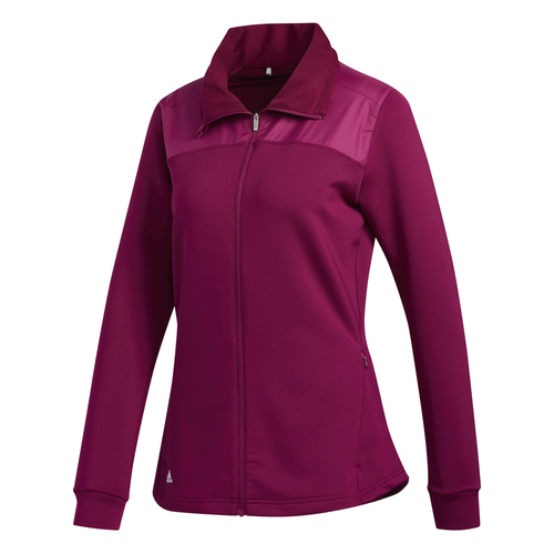 New Adidas Golf Womens COLD RDY Full Zip Jacket Power Berry Medium FT3014 - Afbeelding 1 van 3