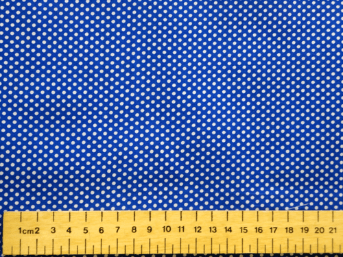 2 mm WHITE PIN SPOTS (POLKA DOTS) ON POLY COTTON FABRIC - Picture 3 of 9