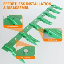 GRAVEE Bucket Tooth Bar Heavy Duty Tractor Loader 6/7 Teeth 61/57/53/49/46''