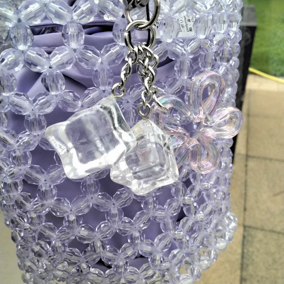Zara Beaded Mini Bucket Bag in Purple - Image 2 of 4