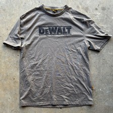 DeWalt Guaranteed Tough Workwear T-Shirt Mens XL Gray Heavy Thick Shirt