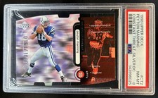 1998 Upper Deck Peyton Manning Constant Threat Quantum Silver RC #/1000 PSA 8