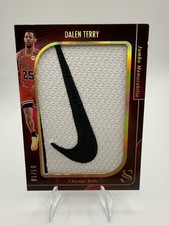 2024-25 Panini Silhouette Dalen Terry Jumbo Nike Swoosh Patch 1 /10 Bulls