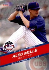 2018 Iowa Cubs Choice #20 Alec Mills Clarksville Tennessee TN - NM Baseball Card