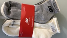 New Balance Men s Cushioned Ankle Socks 10 Pair Pack Gray Size Large 8-12.5 NWT