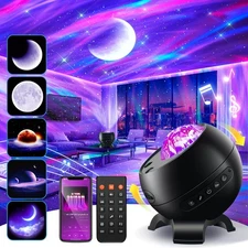 Northern Galaxy Light Projector, 300+Modes & 5 Films Star Projector, 15 White...