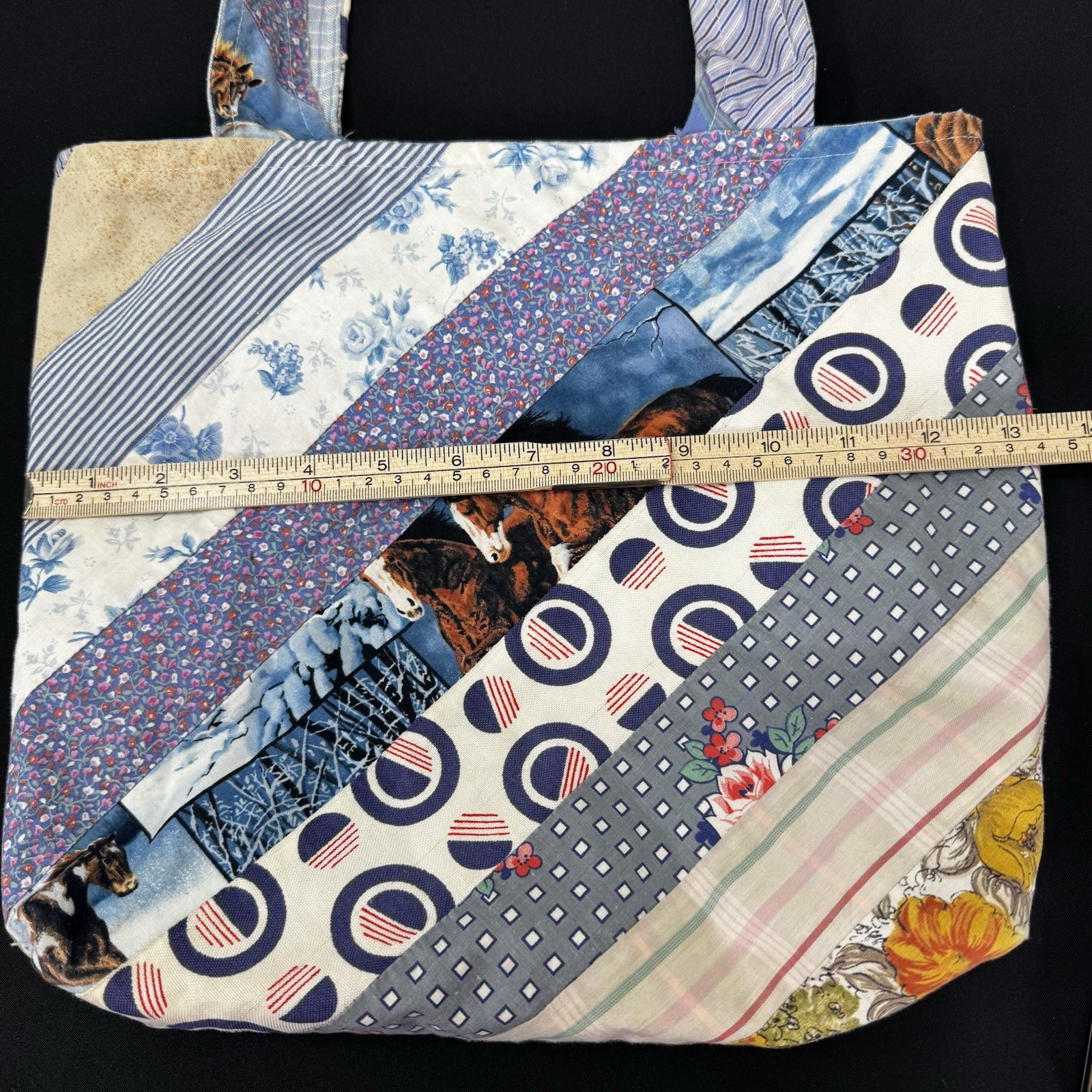 handmade patchwork quilted tote bag - image 5