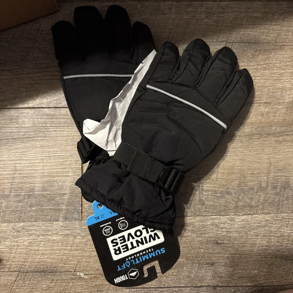 Черный средний жесткий Outfitters зимние изолированные перчатки запястье ремни снег и лыжи - Изображение 2 из 2