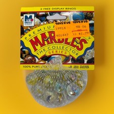   FLAMES  VACOR MEGA MARBLES Vintage 1990s Net Bag 24 16mm/1 25mm Shooter