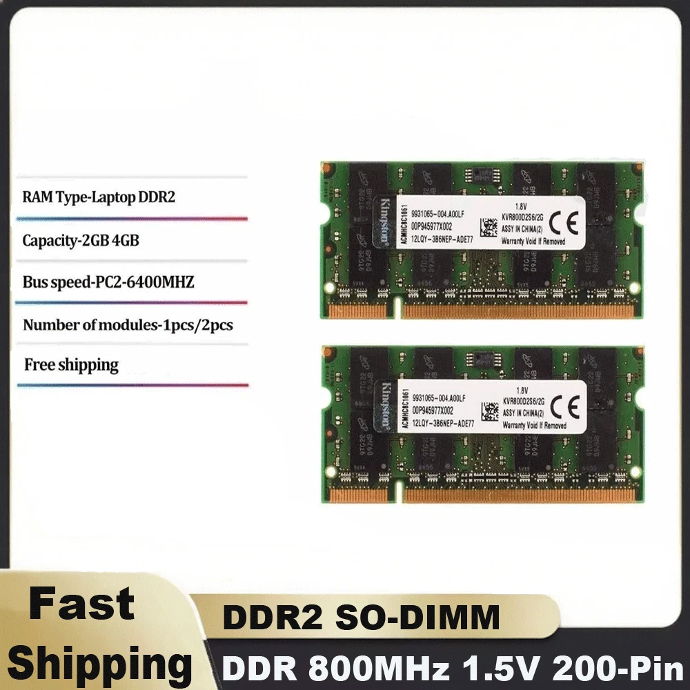4gb Pc2 6400 Ddr2 800mhz Sodimm for sale | eBay