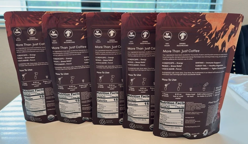 5 Pack Organic Mushroom Coffee 100% Authentic FREE SHIPPING - Image 2 of 2