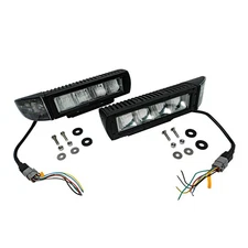 Universal Heated LED Snow Plow Lights for Buyers 1312100 with Cut & Splice Wires