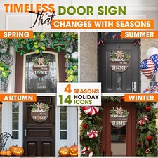 Interchangeable Welcome Sign   Welcome Signs for Front Door, Rustic Fir Wood ...