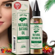 Batana Oil For Hair Growth | 100% Organic Raw 4.04 Fl Oz (Pack of 1) 