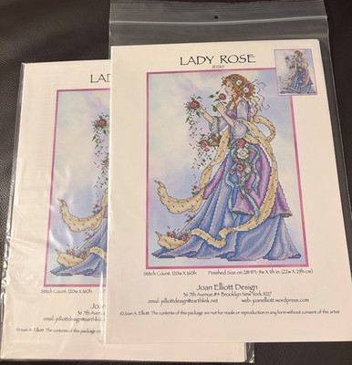 Einzelstickvorlage Joan Elliot Design                     Lady Rose 