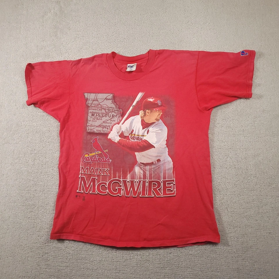 Vintage St. Louis Cardinals Shirt Mens XL Red MLB Mark McGwire Pro Player 90s - Image 3 of 4