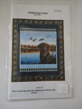 Castilleja Cotton Faithful Dog Friend Quilt Pattern 60"x 72" CJC5276-1