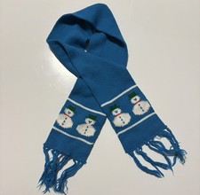 Blue Snowman Kids Scarf