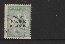 STAMPS N W PACIFIC IS [NEW GUINEA  1915-  1/-  EMERALD  2ard  ROO   FINE  USED