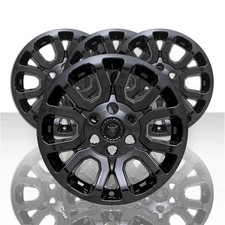 4pc 18 6 Double Spoke Wheel Skins For 2014-18 Gmc Sierra 1500 Sle - Gloss Black