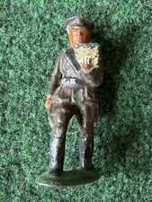 Vintage Lead Toy Soldier Barclay Manoil WWII Army Officer Reading Report