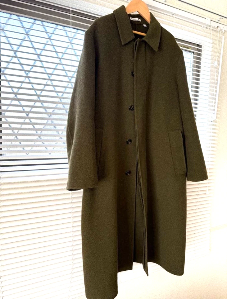 UNIQLO x JW ANDERSON Double-Face Single Coat, Wool Balmacaan Coat Size L - Image 3 of 4
