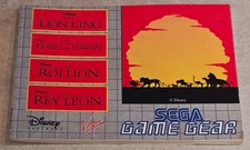 Notice Seul Manual Only The Roi Lion The Lion King Sega Game Gear