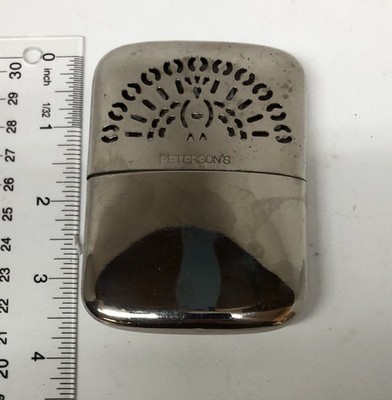 Vintage Antique 1950s US Navy Bridge Watch Petersons Chrome Hand Pocket Warmer