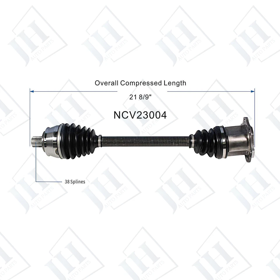 Оригинальная пара передних левых и правых валов оси CV для 06 07 08 09 10 11 Audi A6 V6 3,2 л полный привод - Изображение 3 из 4