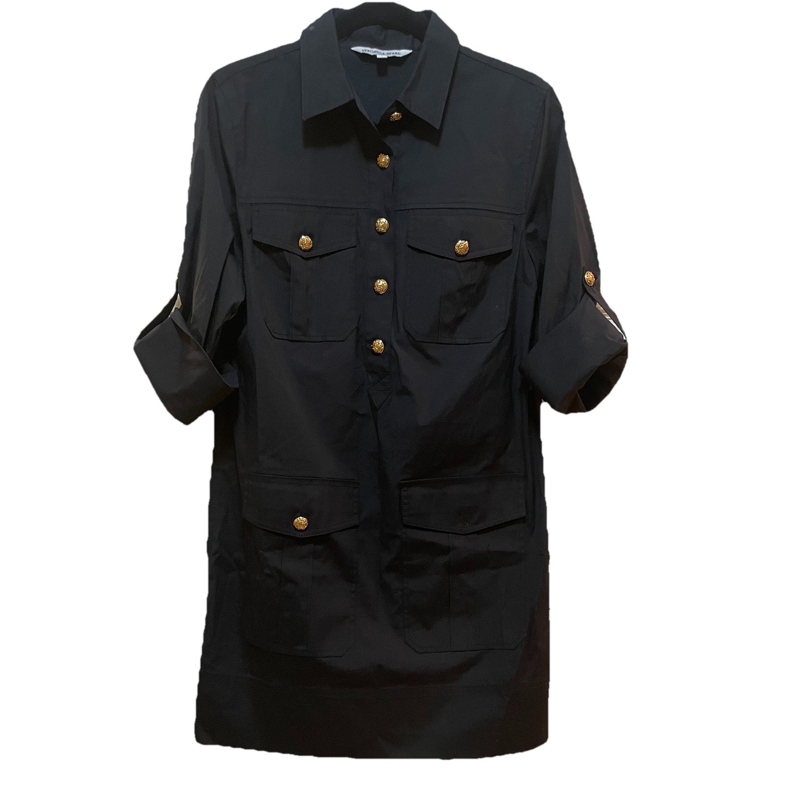 VERONICA BEARD Black Saude Cargo Relaxed Fit Mini Dress Sz 4 NWOT