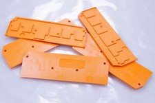 Image of 5x WAGO End and Intermediate Plate; 2.5 mm thick; orange Type: 281-335 NEW