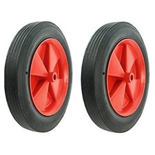 10" Solid Sack Truck Wheelbarrow Tyres Trolley Slim Wheels Go Cart Trailer Red 2