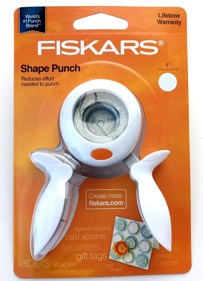Juego combinado Fiskars 1" formas de círculo y corazón apretar punzón 174420 y 174360 Foto 3 de 4