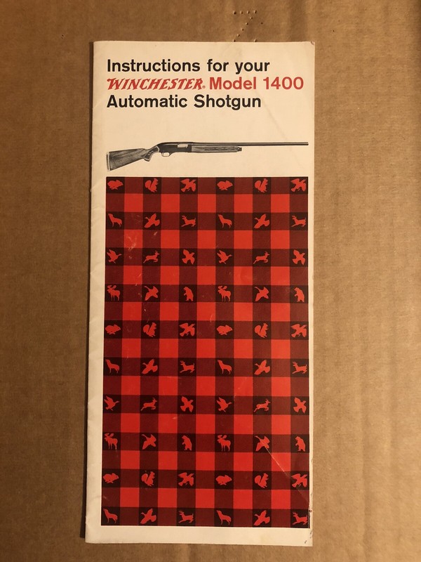 ORIGINAL WINCHESTER Model 1400 Automatic Shotgun Owners Instruction Manual