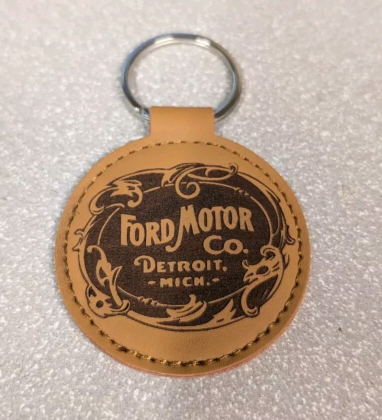 Ford Model A Key LEATHER KEYCHAIN FORD MODEL A KEY FOB NEW | eBay