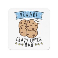 Beware VerrüCkte Cookie Mann KüHlschrankmagnet Lustiger Witz Essen Kekse Schoko