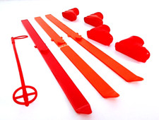 BIG JIM 70s ADVENTURES SKI sciatore set pezzi sci ,racchetta e scarponi