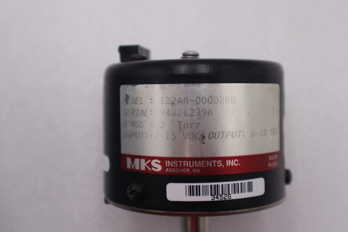 MKS Baratron 122AA-00002BB Pressure Transducer Type 122A MKS Baratron 122AA-00002BB Pressure Transducer Type 122A