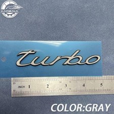 Gray Letter Turbo Badge Car Auto Rear Trunk Tailgate Sticker Emblem Decal Gray Letter Turbo Badge Car Auto Rear Trunk Tailgate Sticker Emblem Decal