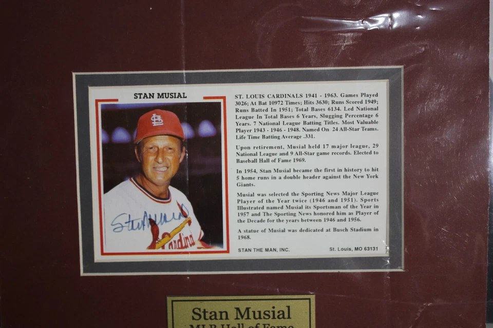 Stan Musial - St. Louis кардиналов с автографом Stan "The Man" музыкальная открытка - Изображение 2 из 4