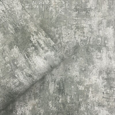 Distressed Stone Beton Effekt Bucht Textur Einfache Jade Grün Tapete