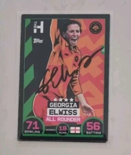 Georgia Elwiss Signed The 100 Cricket Trade Card Topps Select Australia T20