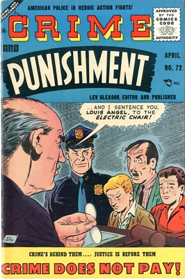 Crime and Punishment     #72     VERY FINE-    April 1955    See photos   