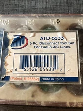 ATD --5533; 6 PIECE DISCONNECT TOOL SET FOR FUEL AND A/C LINES