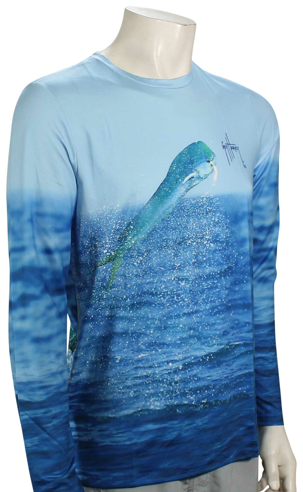 Рубашка для серфинга Guy Harvey Mahi LS пудрово-синяя новинка 8790₽